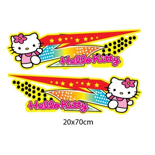 Tem hello kitty ,Tem phản quang 7 màu, tem dán xe tải, ô tô, xe máy... SL 1 đôi