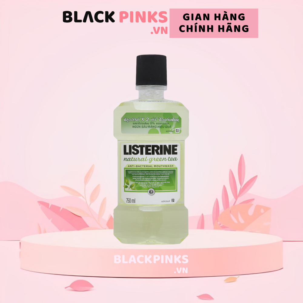 Nước súc miệng Listerine ngừa sâu răng hương trà xanh 750ml