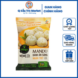 Bánh xếp mandu ăn sáng bibigo gói 132g đate tháng 5/2025