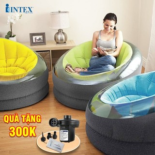 Ghế hơi sắc màu mẫu mới chính hãng INTEX 66582, tải trọng tối đa 100kg, bảo hành 12 tháng (TẶNG BƠM+BỘ BH)
