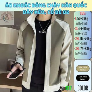 Áo khoác bóng chày Hàn Quốc dây kéo, cổ bẻ 02 [A17]