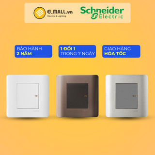 Bộ ổ cắm đa năng, ổ cắm đơn, ổ cắm đôi 3 chấu cao cấp hình vuông Schneider Model Zencelo - ELMALL
