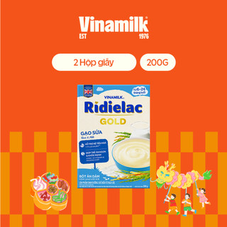 Combo 2 hộp Bột Ăn Dặm gạo sữa Ridielac Gold -Hộp giấy 200g