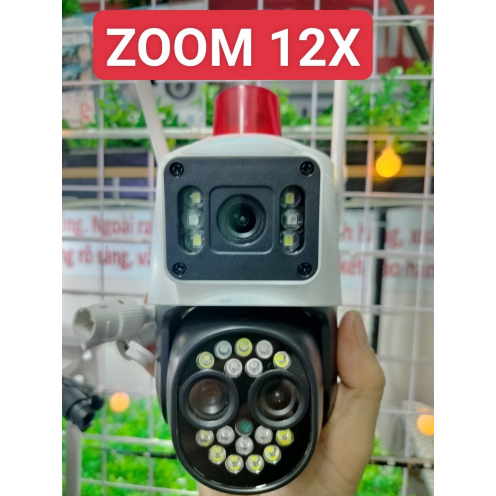 CAMERA YOOSEE ZOOM 10X CÓ ĐÈN NHÁY - NGOÀI TRỜI 6+6led Siêu Nét -Chống Nước-Xem 2 Khung HÌnh