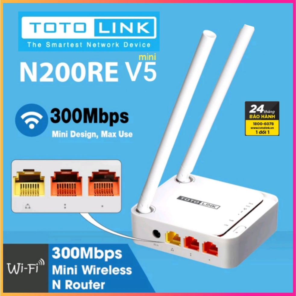Bộ Kích WiFi chuẩn N tốc độ 300Mbps Totolink N200RE/EX200, Hàng chính hãng
