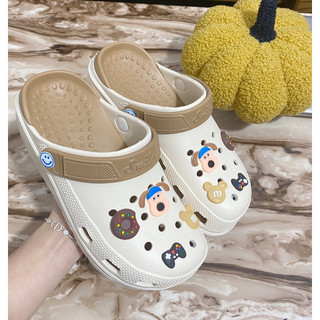 Dép sục cross đế cao 5cm nữ, dép bánh mỳ tôn dáng họa tiết cún con