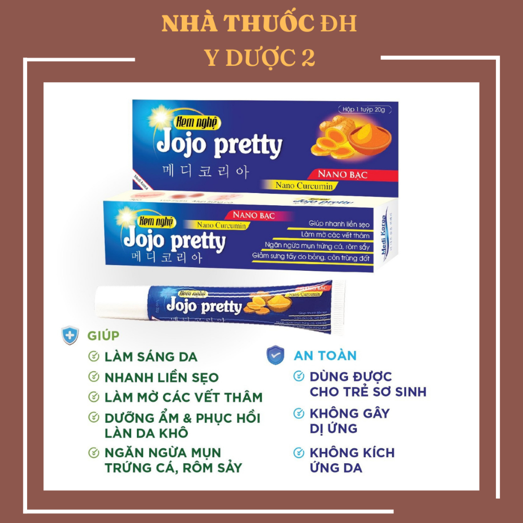 Kem nghệ JOJO PRETTY HÀN QUỐC THÂM NÁM SẸO - TUÝP 20 G