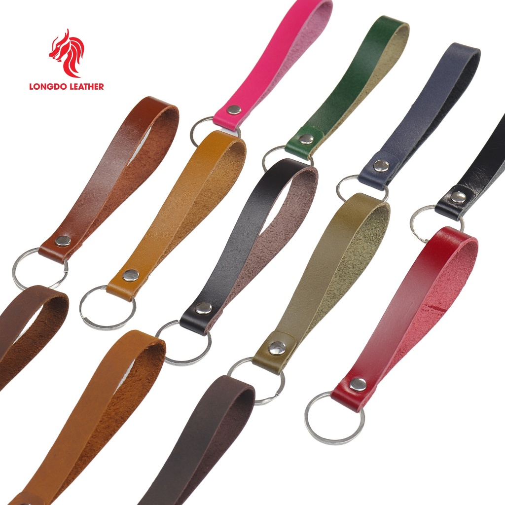 Móc khóa giá rẻ da bò thật thương hiệu Longdo Leather - MK09
