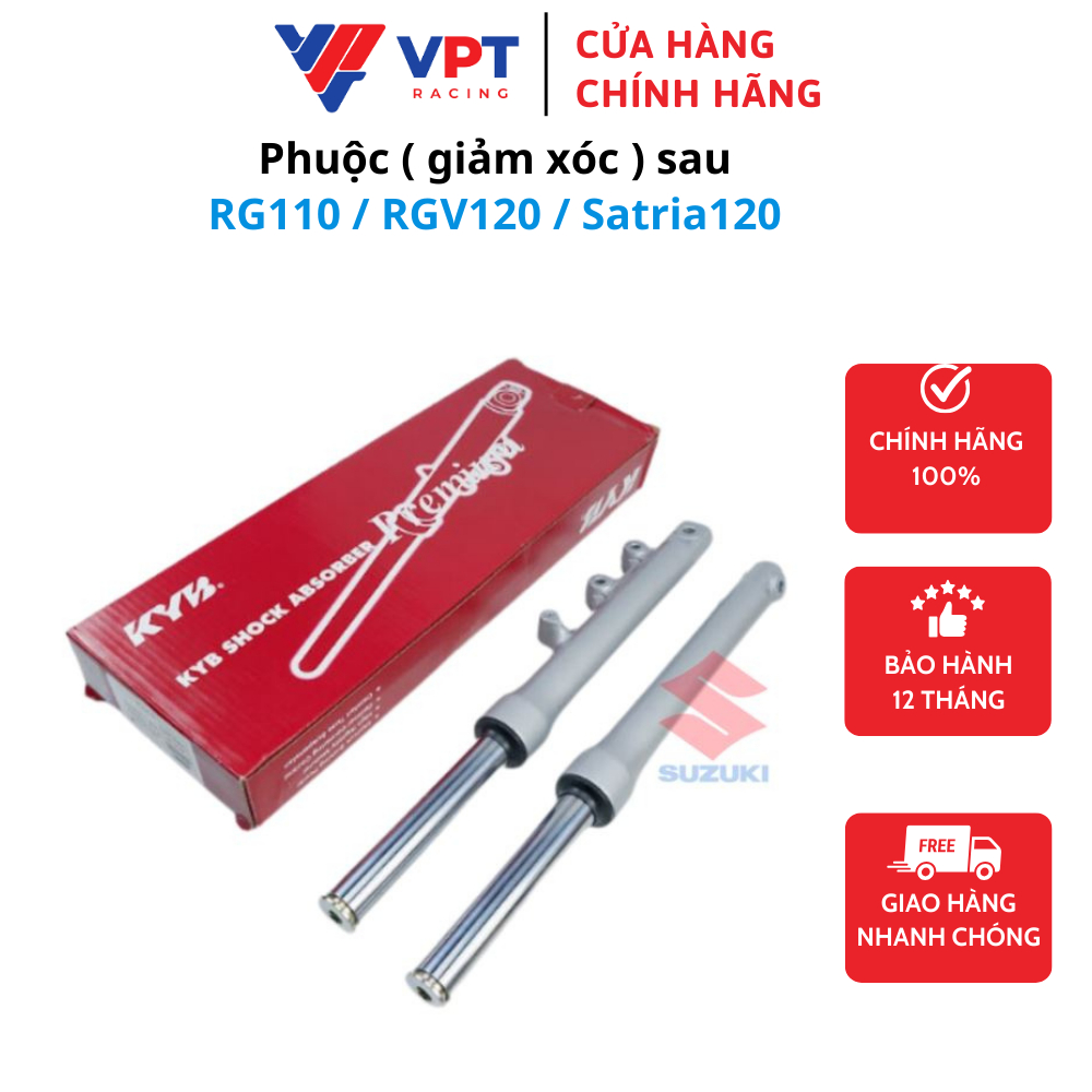 Phuộc (giảm xóc) trước Suzuki xipo RGV120 / RG110 - chính hãng KYB / 51103/4-21D00-KYB-S