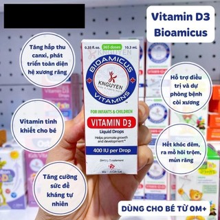 BioAmicus Vitamin D3 K2 MK7 10ml [chính hãng có tem tích điểm]