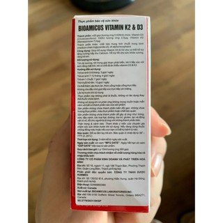 BioAmicus Vitamin D3 K2 MK7 10ml [chính hãng có tem tích điểm]