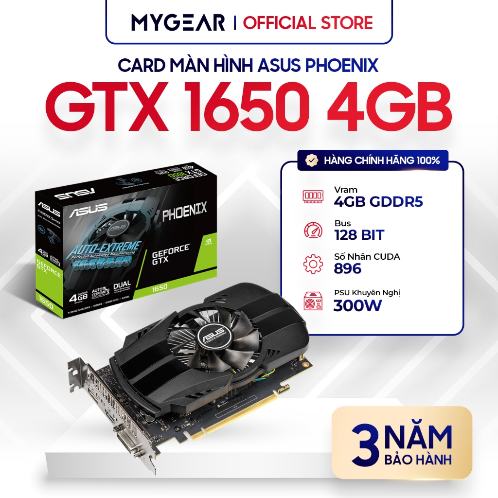 Card màn hình VGA Asus EVO/TUF/PHOENIX GTX 1650  4GB GDDR6 - Bảo hành chính hãng 36 tháng | BigBuy360 - bigbuy360.vn