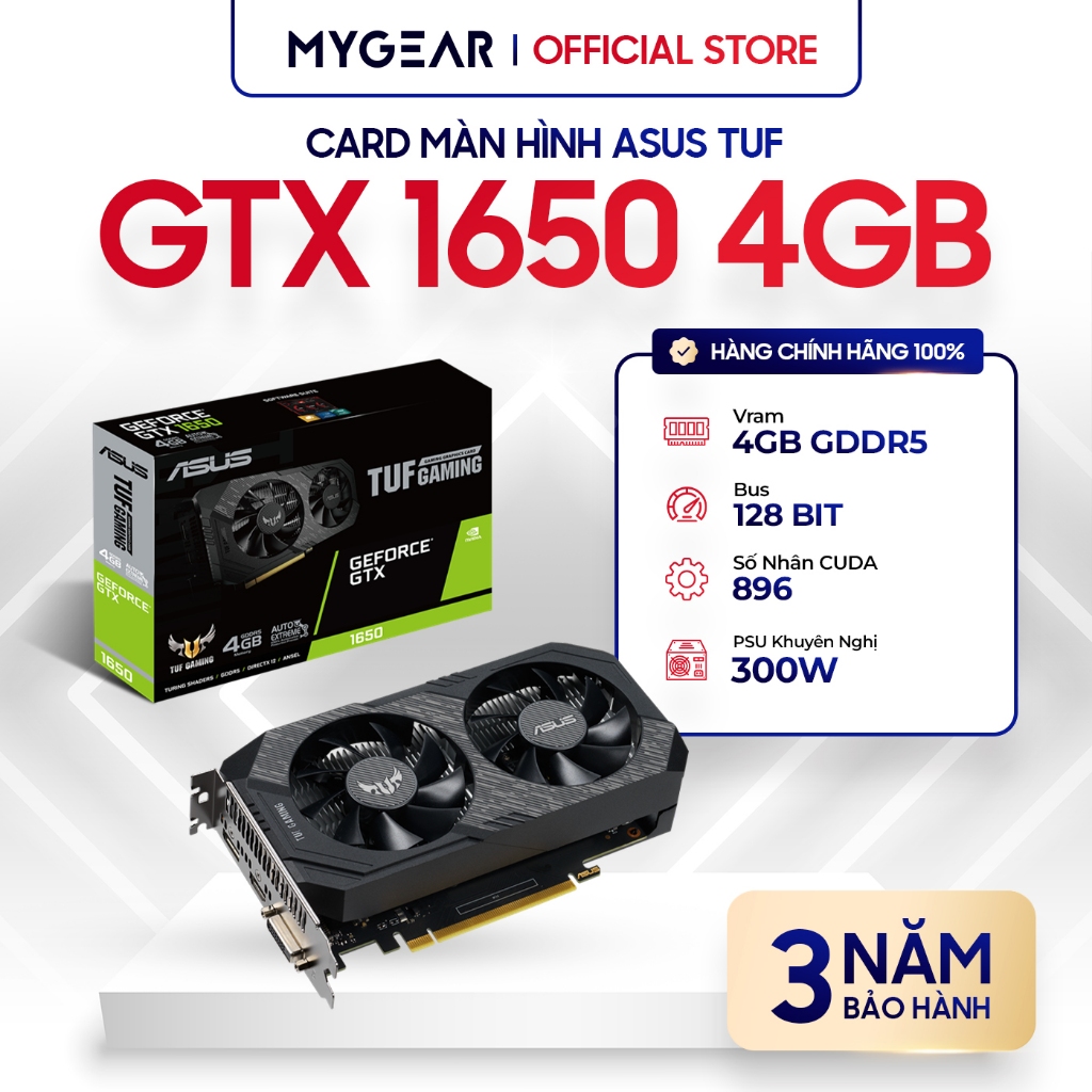 Card màn hình VGA Asus EVO/TUF/PHOENIX GTX 1650  4GB GDDR6 - Bảo hành chính hãng 36 tháng | BigBuy360 - bigbuy360.vn