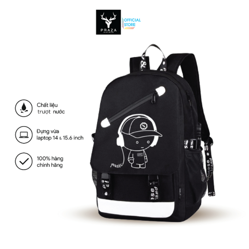 Balo Unisex Hình BoyMusic Và OnePiece Thời Trang Praza BL176