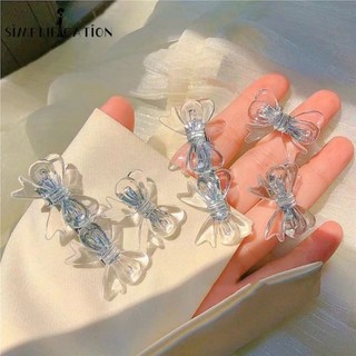 Kẹp tóc nơ mini trong suốt dễ thương