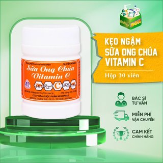 Kẹo ngậm sữa ong chúa Vitamin C (Hũ 30 viên) - Bổ sung vitamin C, tăng đề kháng, đẹp da