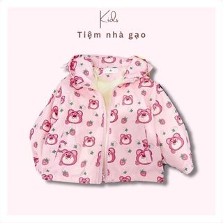 Áo khoác gió cho bé trai, bé gái 12-22kg áo khoác lót nỉ siêu nhẹ, siêu ấm hoạt tiết đáng yêu dễ thương A3
