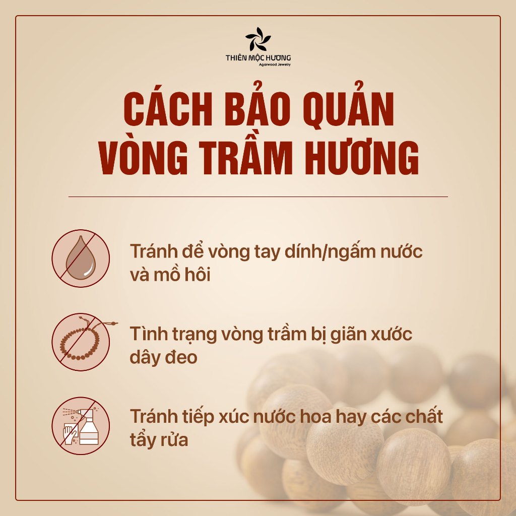 [CHÍNH HÃNG] Vòng tay trầm hương chuỗi tràng 108 hạt - Thiên Mộc Hương - An yên, đoạn trừ 108 phiền não - thơm dịu nhẹ