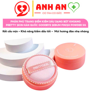 Phấn Bột Pretty Skin Goodbye Sebum Finish Powder Kiềm Dầu Và Che Phủ Tốt 5g