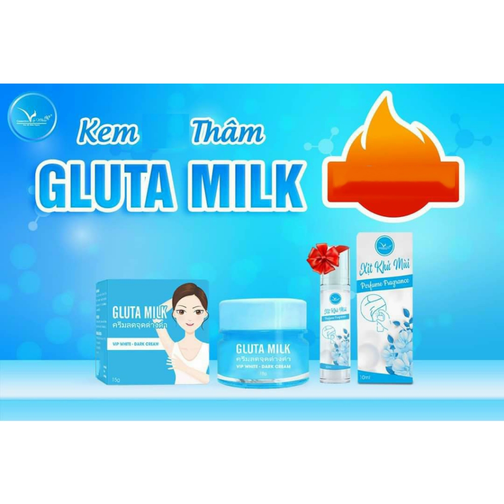 Giảm thâm gluta milk thái lan, kem giảm thâm nách gluta milk mua 1 tặng 1, giảm thâm nách gluta milk