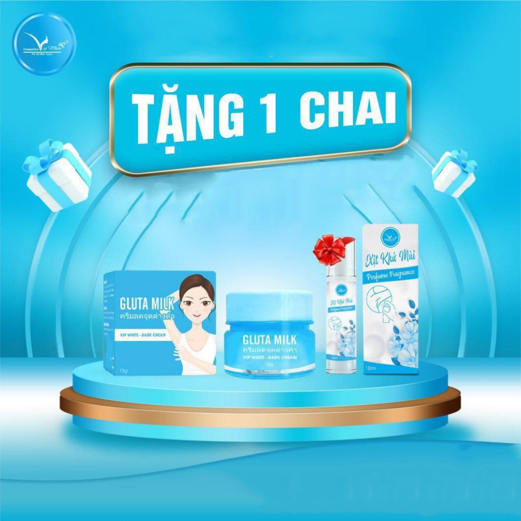 Giảm thâm gluta milk thái lan, kem giảm thâm nách gluta milk mua 1 tặng 1, giảm thâm nách gluta milk