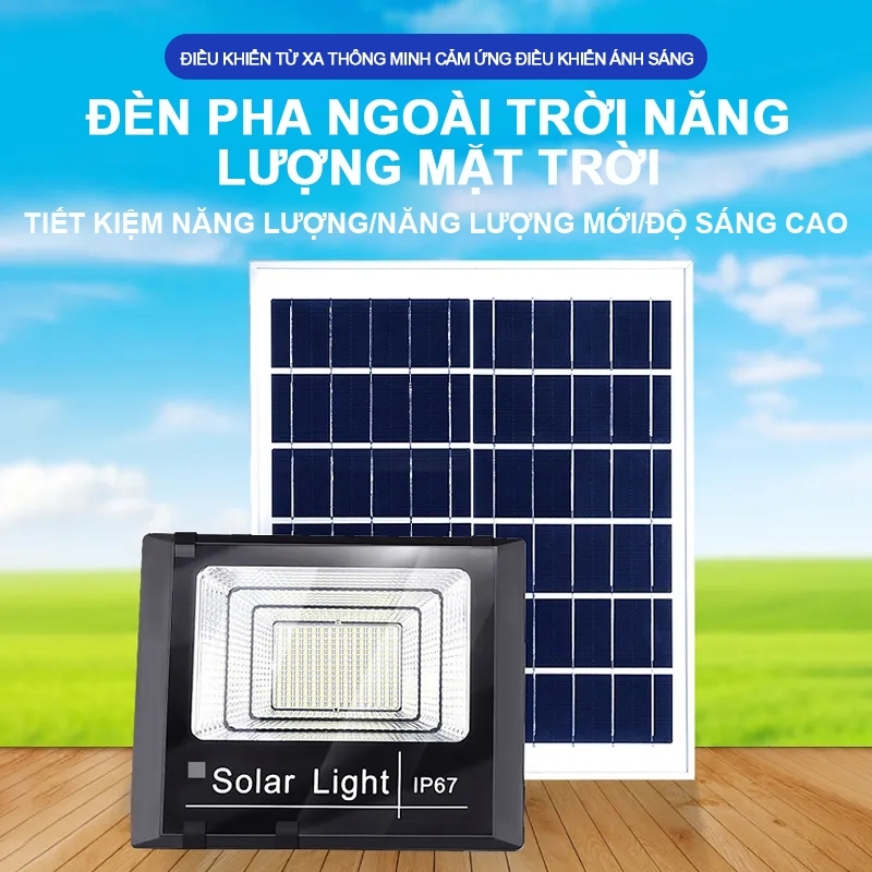 Đèn năng lượng mặt trời mua 1 tặng 1 đèn LED với đèn trong nhà và ngoài