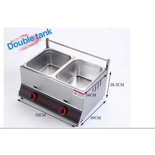 bếp chiên nhúng công nghiệp dùng gas đôi,chiên gà ,khoai tây chiên