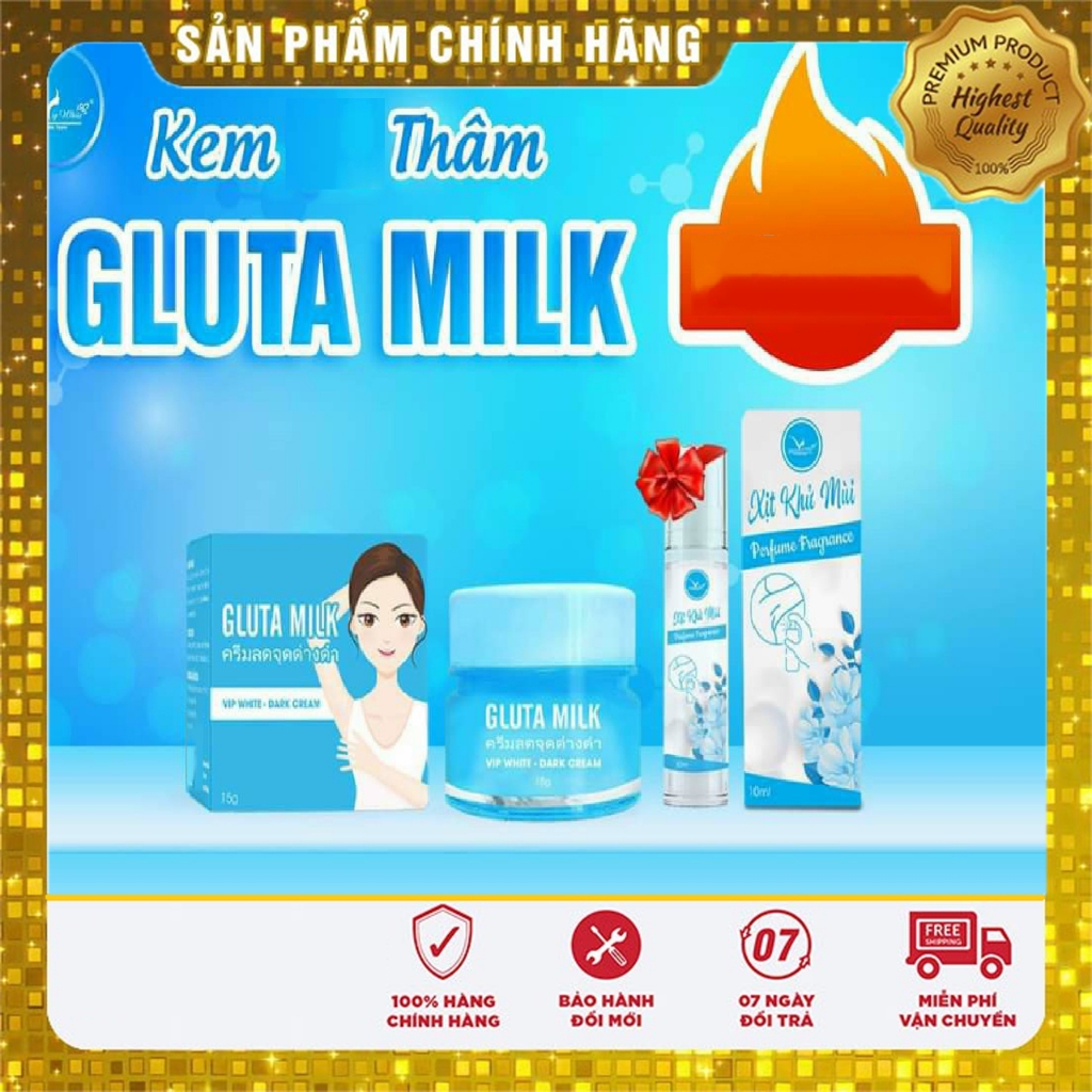 Giảm thâm thái lan gluta milk mua 1 tặng 1, giảm thâm gluta milk thái lan, giảm thâm nách gluta milk