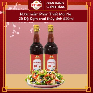Nước mắm nguyên chất cá cơm phan thiết - mũi né 25 độ đạm, 520ml - sản phẩm ocop 4 sao bình thuận