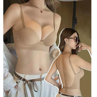 ( Loại 1) Áo lót mặc hở lưng nâng ngực đệm dày 5cm tạo khe quyễn rũ, Áo ngực chữ U không gọng nâng đẩy vòng 1