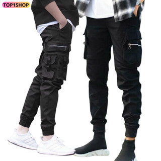 <FREE SHIP> Quần jogger nam nữ unisex túi hộp khóa zip vải kaki co giãn xịn cực chất (095)