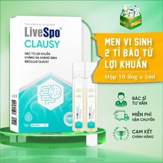Men vi sinh Clausy- Hỗ trợ tiêu hoá, đau bụng, đầy hơi, khó tiêu (Hộp 10 ống)