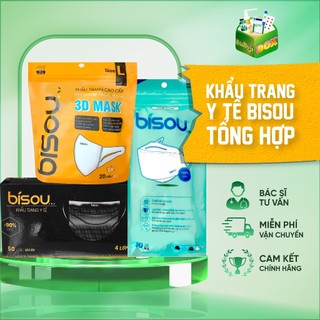 Khẩu trang y tế Bisou 4 lớp KF94/4D/3D người lớn