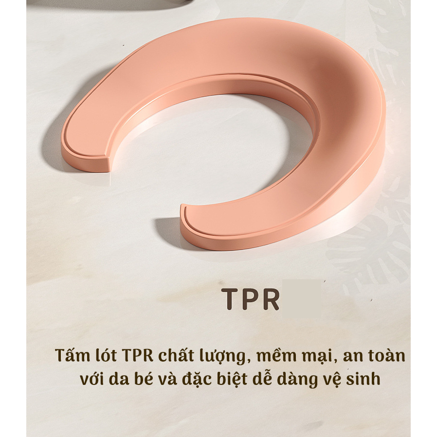 Bệ Thu Nhỏ Bồn Cầu Cho Bé Ngồi Trên Toilet Đi Vệ Sinh Tự Lập Numbabys Cao Cấp, Chống Trơn Trượt, Thoáng Mát Có Tay Nắm