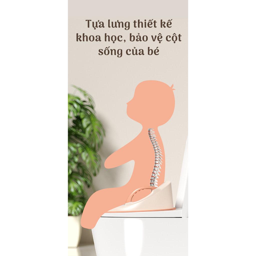 Bệ Thu Nhỏ Bồn Cầu Cho Bé Ngồi Trên Toilet Đi Vệ Sinh Tự Lập Numbabys Cao Cấp, Chống Trơn Trượt, Thoáng Mát Có Tay Nắm