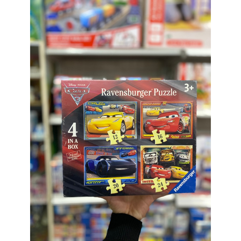 Bộ xếp hình puzzle Cars 4 bộ 12/16/20/24 mảnh Ravensburger RV06894