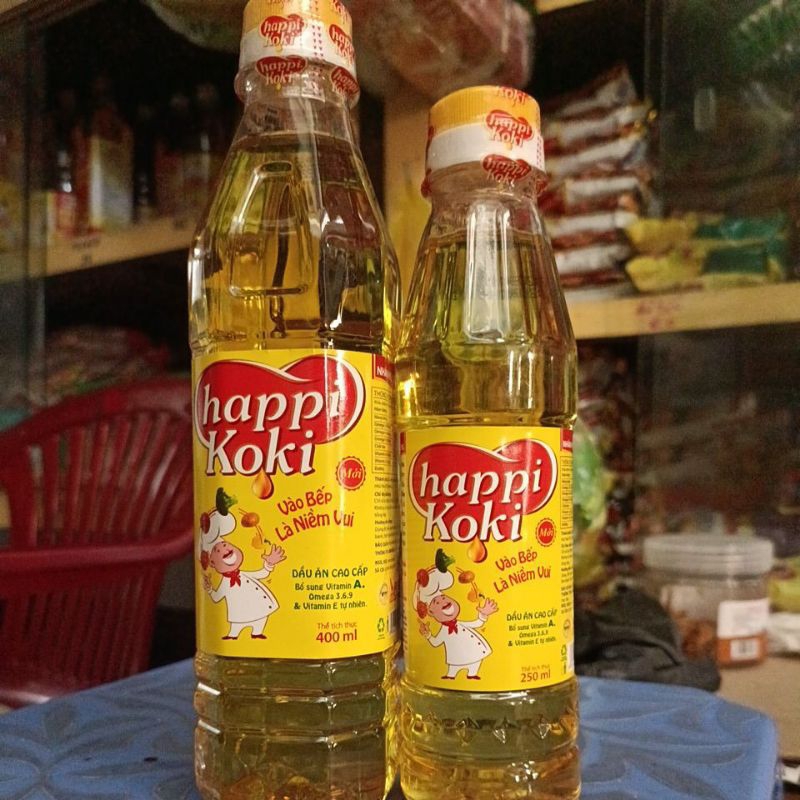 Dầu ăn Happi koki chai 250ml/400ml