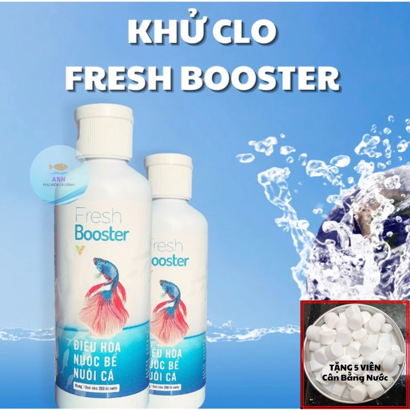 Khử clo cho bể cá - Điều hòa nước mới Fresh Booster