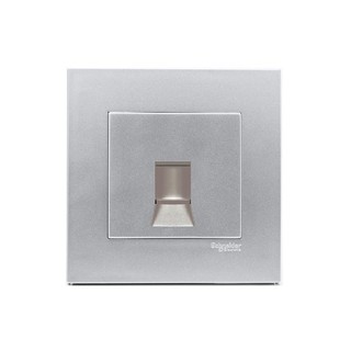 Ổ cắm mạng kb31rj6_as schneider trắng - 1 gang - cat6 đơn - xám ánh bạc