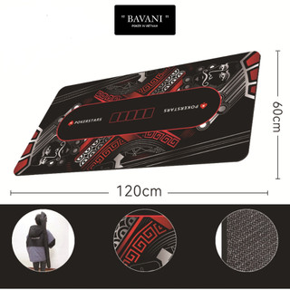 Thảm poker samurai king cao su mặt nỉ cao cấp hàng chính hãng - tặng kèm túi đeo , loại 120 x 60cm và 180 x 90cm