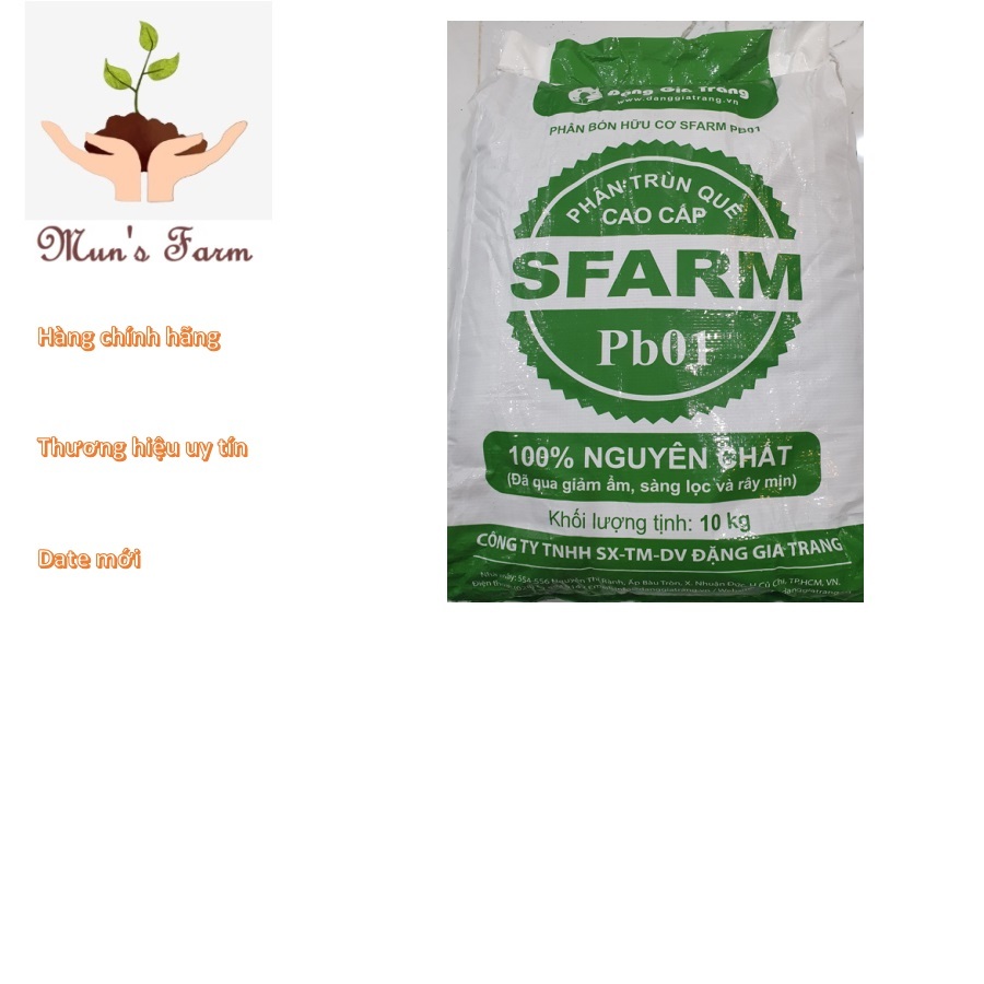 Phân trùn quế cao cấp Sfarm bao 10kg-25kg