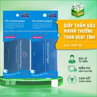 Giấy Thấm Dầu Mayan Oil Control Paper 100 Tờ/Gói (Thường/Than Hoạt Tính)