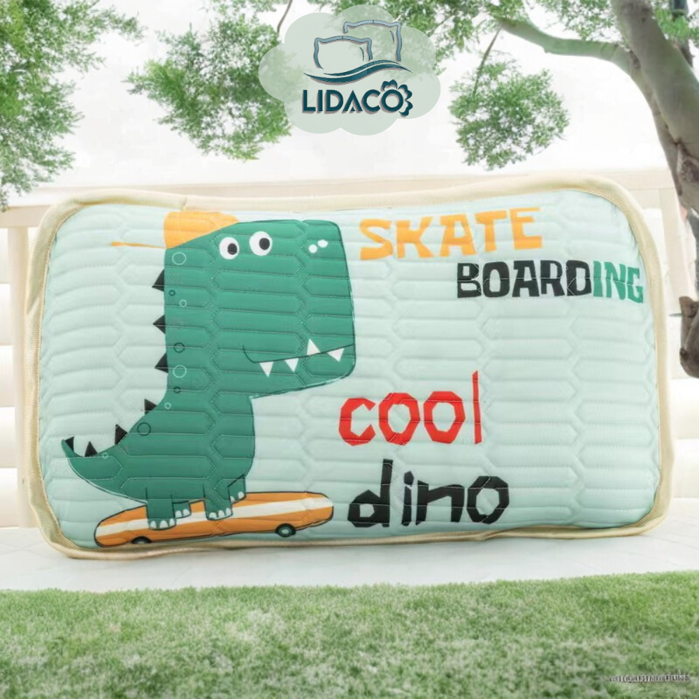 Gối điều hoà trẻ em LIDACO chất liệu tencel mềm mát kèm ruột matxa kích thước 30x50cm