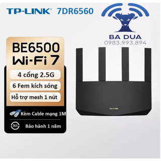Bộ phát wifi mesh wifi 7 dual wan turbo 2.5g gigabit tplink tp-link 7dr6560 be6500