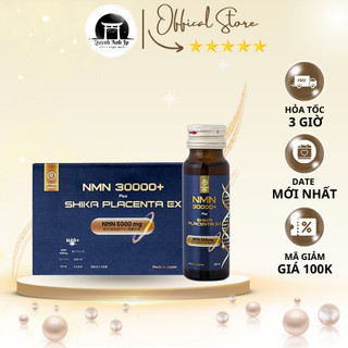 Nước uống nmn 30000+ plus shika placenta ex hộp 10 chai