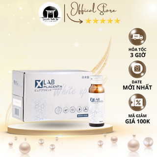 Nước uống trắng da tế bào gốc xlab placenta white up giúp trẻ hóa da, ngăn ngừa sạm nám, hộp 10 chai