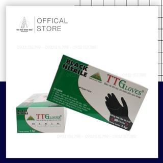 Găng tay y tế Nitrile không bột TTGloves - Dùng trong phun xăm, thẩm mỹ và y tế - Hộp 100 chiếc