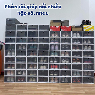 Combo 5 Tủ Để Giày Size Nam Nữ Hộp Đựng Giày Dép Nhựa Cứng Trong Suốt Chống Bụi