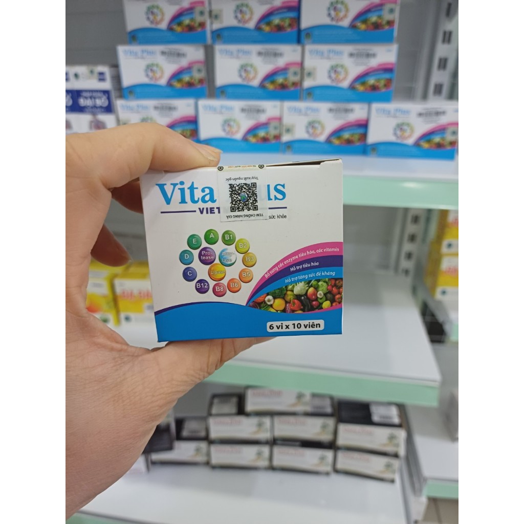 Vita plus VIETMEC - Hồ trợ ăn ngon, tăng cường sức khỏe hộp 60 viên