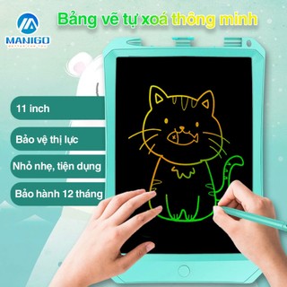 Bảng vẽ tự xoá thông minh cho bé Manigo KS0110 11inch màn hình LCD an toàn thị lực  bảo hành 1 đổi 1 trong 12 tháng